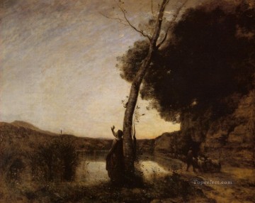 La estrella de la tarde plein air Romanticismo Jean Baptiste Camille Corot Pinturas al óleo
